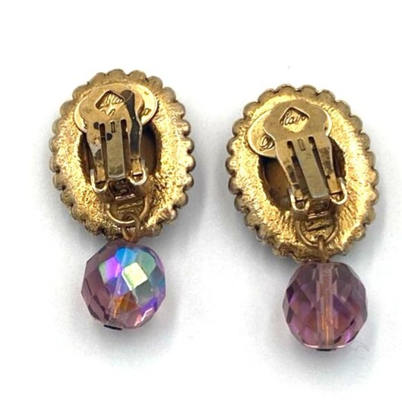 Vtg Blair Delmonico Choker Necklace & Earrings Set Multicolored Faceted Beads - Picture 5 of 6